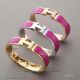 Perfect Replica Hermes Bracelet In Pink Printed Enamel  (2)_th.jpg